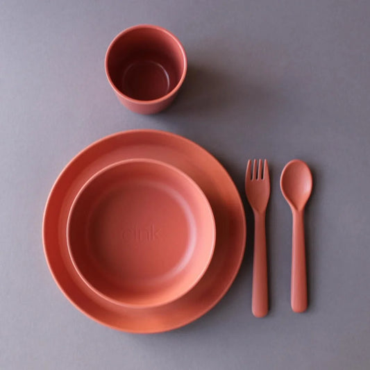 Vajilla de bambú (disponible en 5 colores)