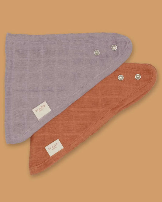 Pack 2 Baberos Bandana de Muselina Orgánica (disponible en 2 colores)