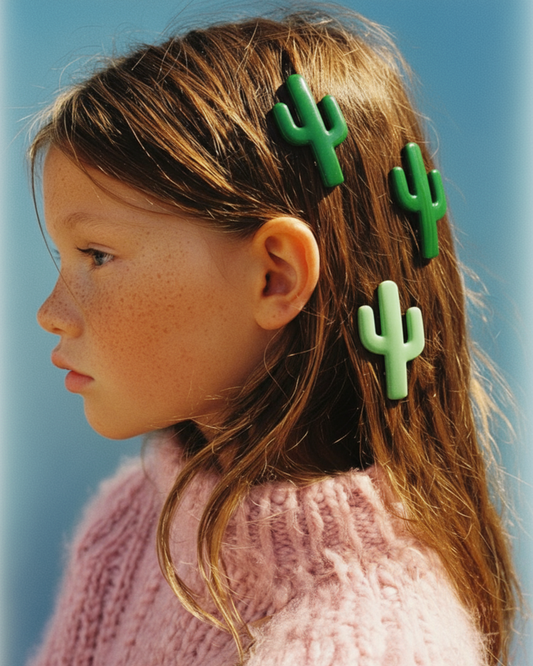 Pinza para el pelo cactus (disponible en 2 colores)