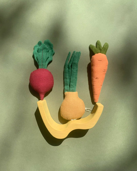Juguete de lino "Vegetales mini set" (3 unidades)