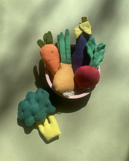 Juguete de lino "Vegetales maxi set" (5 unidades)