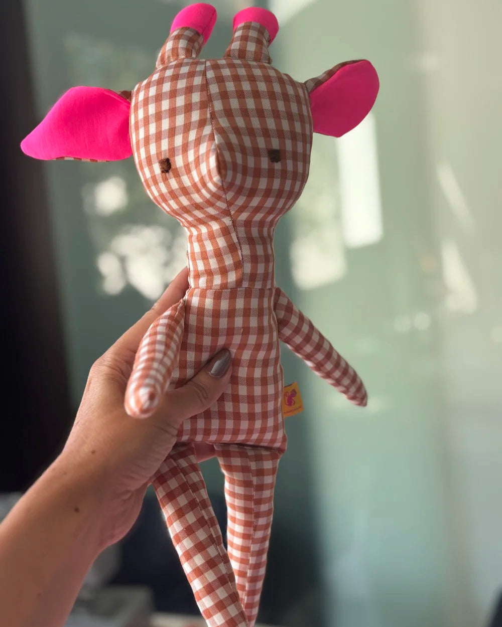 Large Theodora Giraffe – Vichy Special Edition 🦒✨