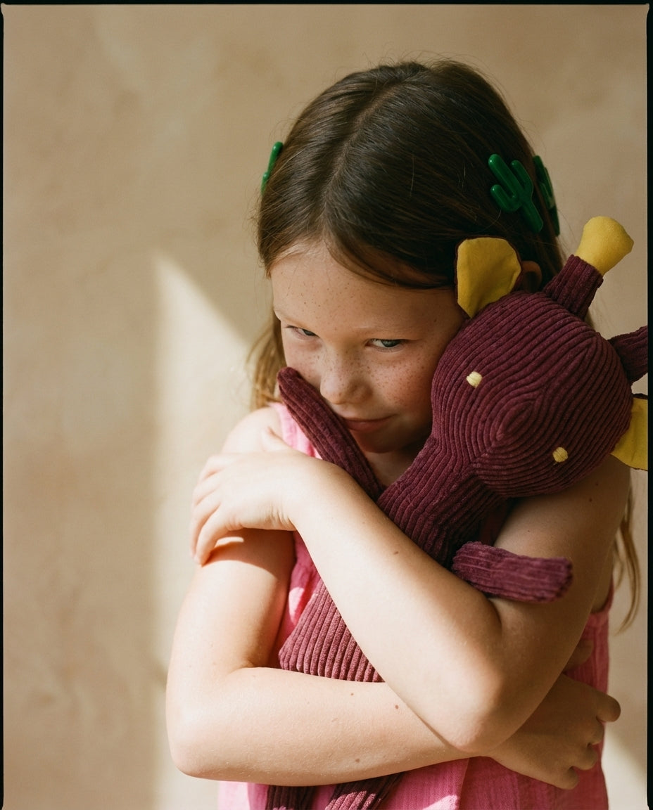 Theodora the Red and Fuchsia Giraffe Large