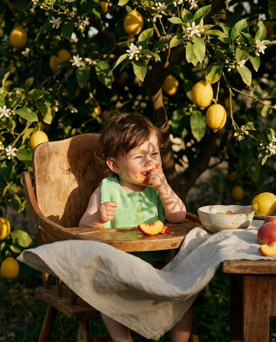 Babero reversible menta/lila rizo de algodón