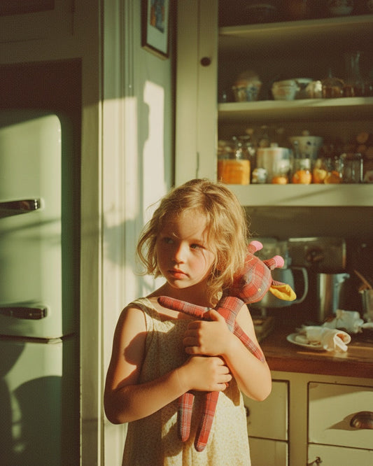 La Jirafa Teodora roja y fucsia grande