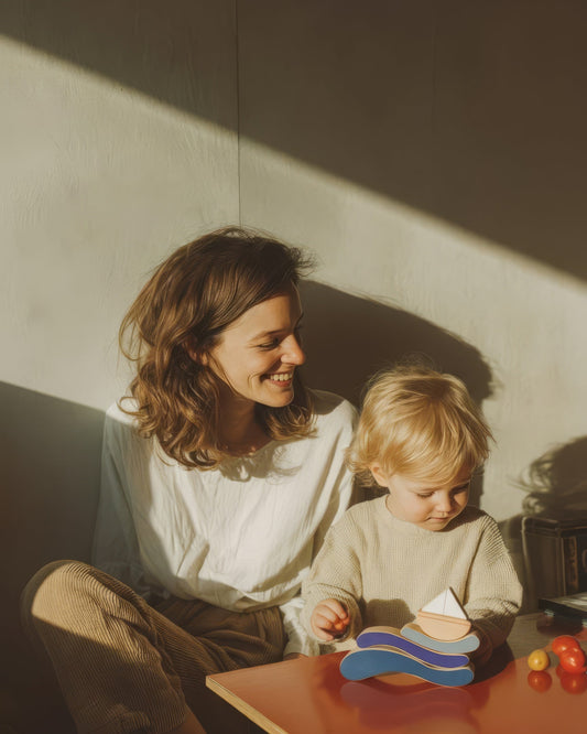 Juguete de madera "Barco y olas"