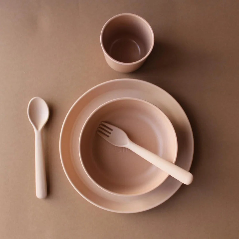 Vajilla de bambú (disponible en 5 colores)