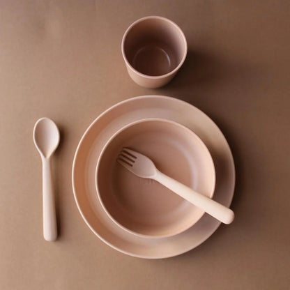 Vajilla de bambú (disponible en 5 colores)