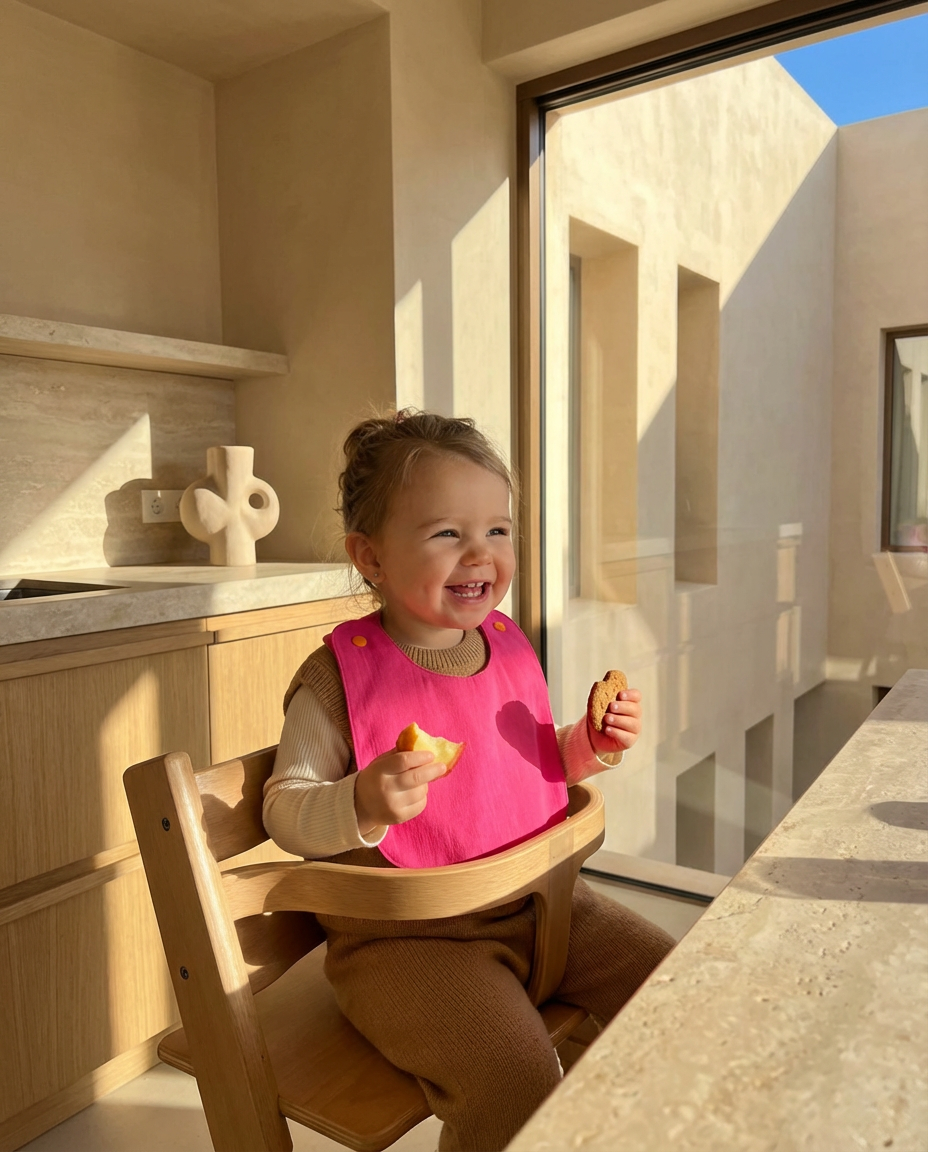 Babero reversible fucsia