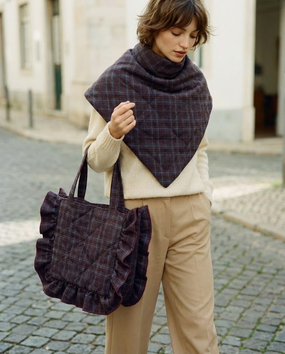 Pack Copenhagen marrón · Bolso y capa a conjunto