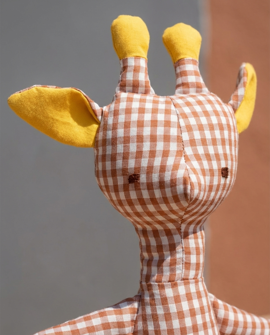 Large Theodora Giraffe – Vichy Special Edition 🦒✨ 