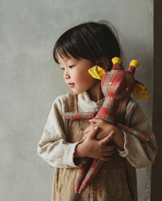 La Jirafa Teodora roja y amarilla grande