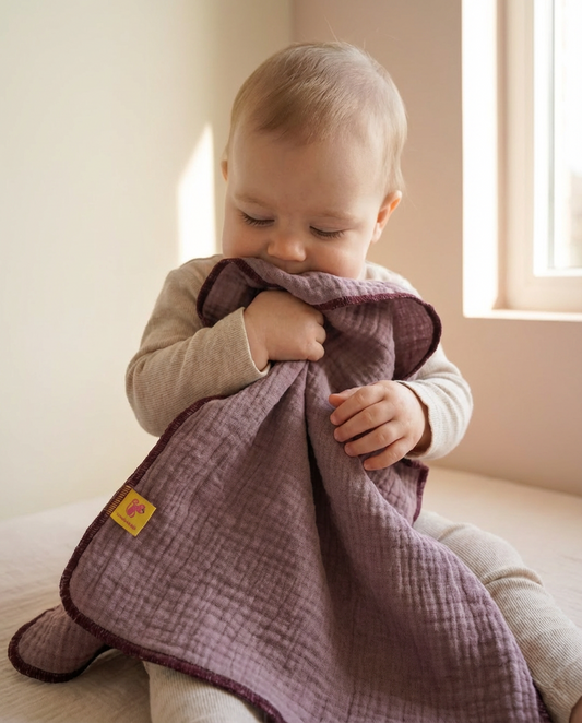 Muselina de algodón orgánico MALVA EMPOLVADO