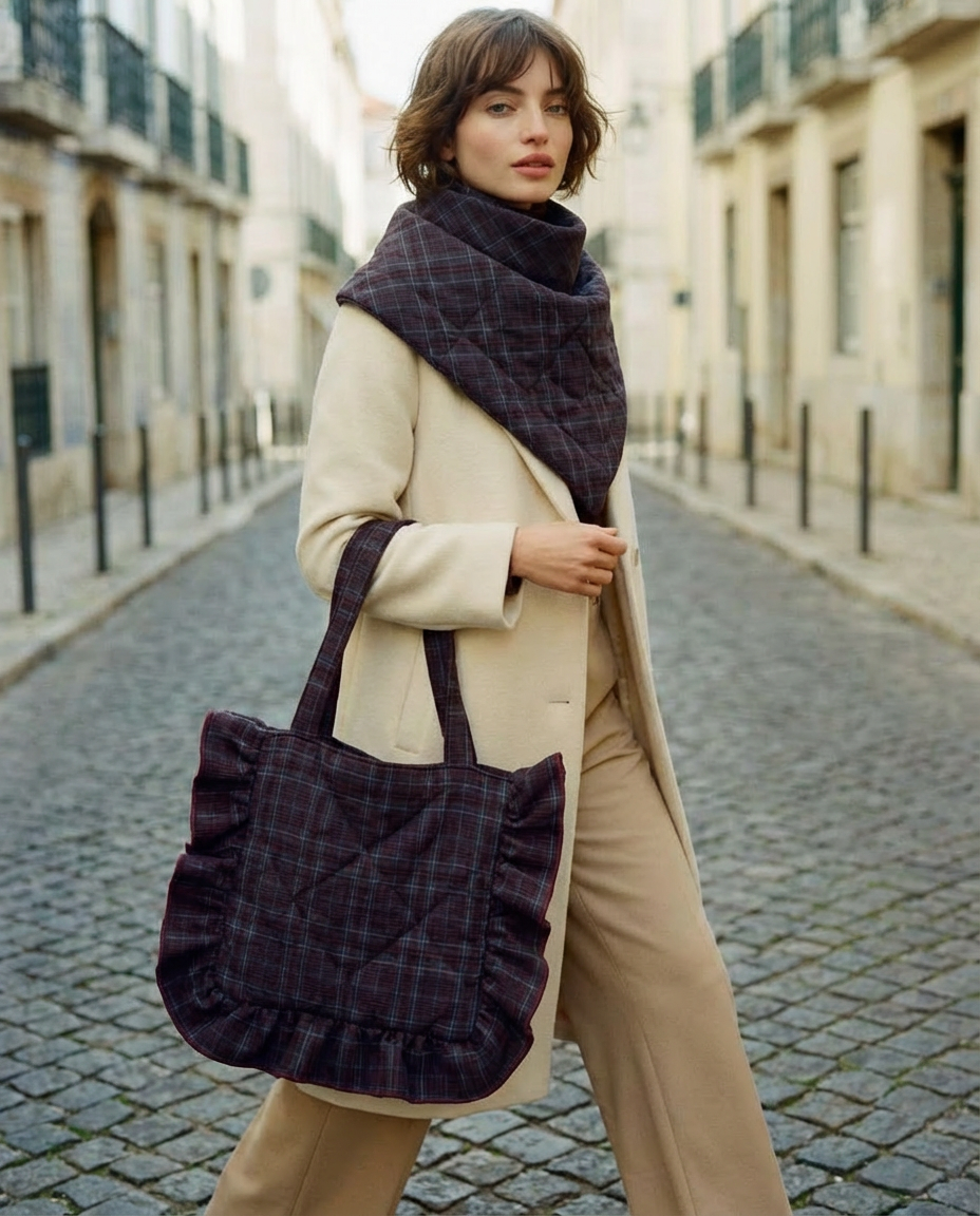 Pack Copenhagen marrón · Bolso y capa a conjunto