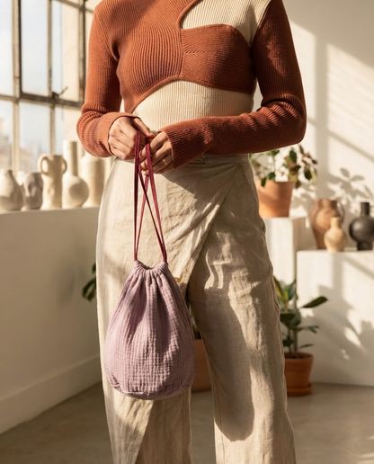 Bolsita multiusos ROMA malva empolvado