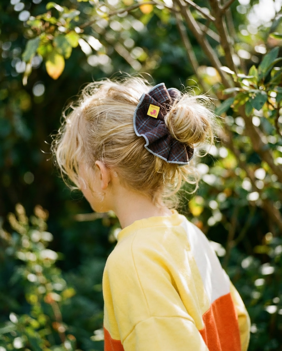 Coletero XL cuadros marrón