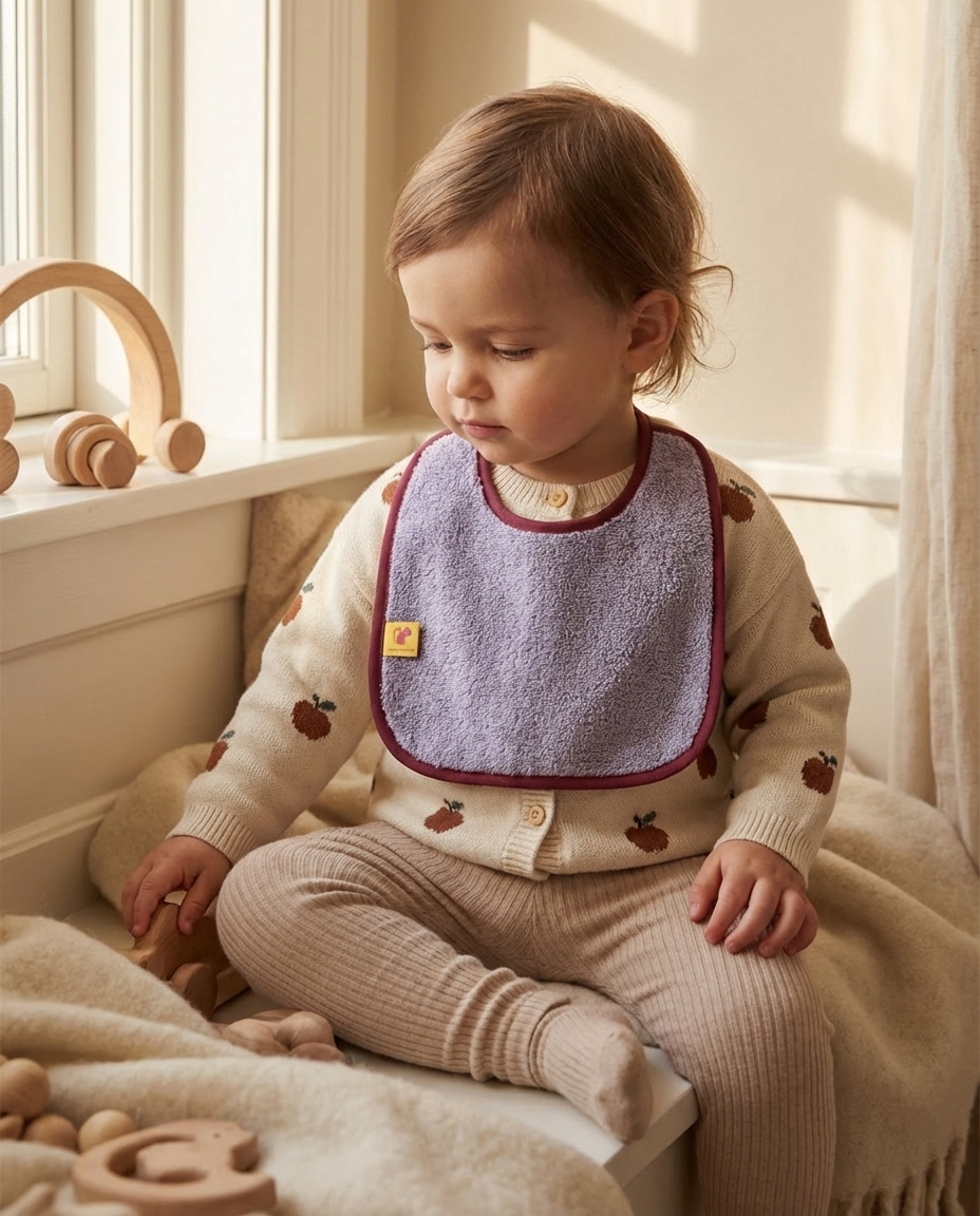 Babero LONDRES rizo lila