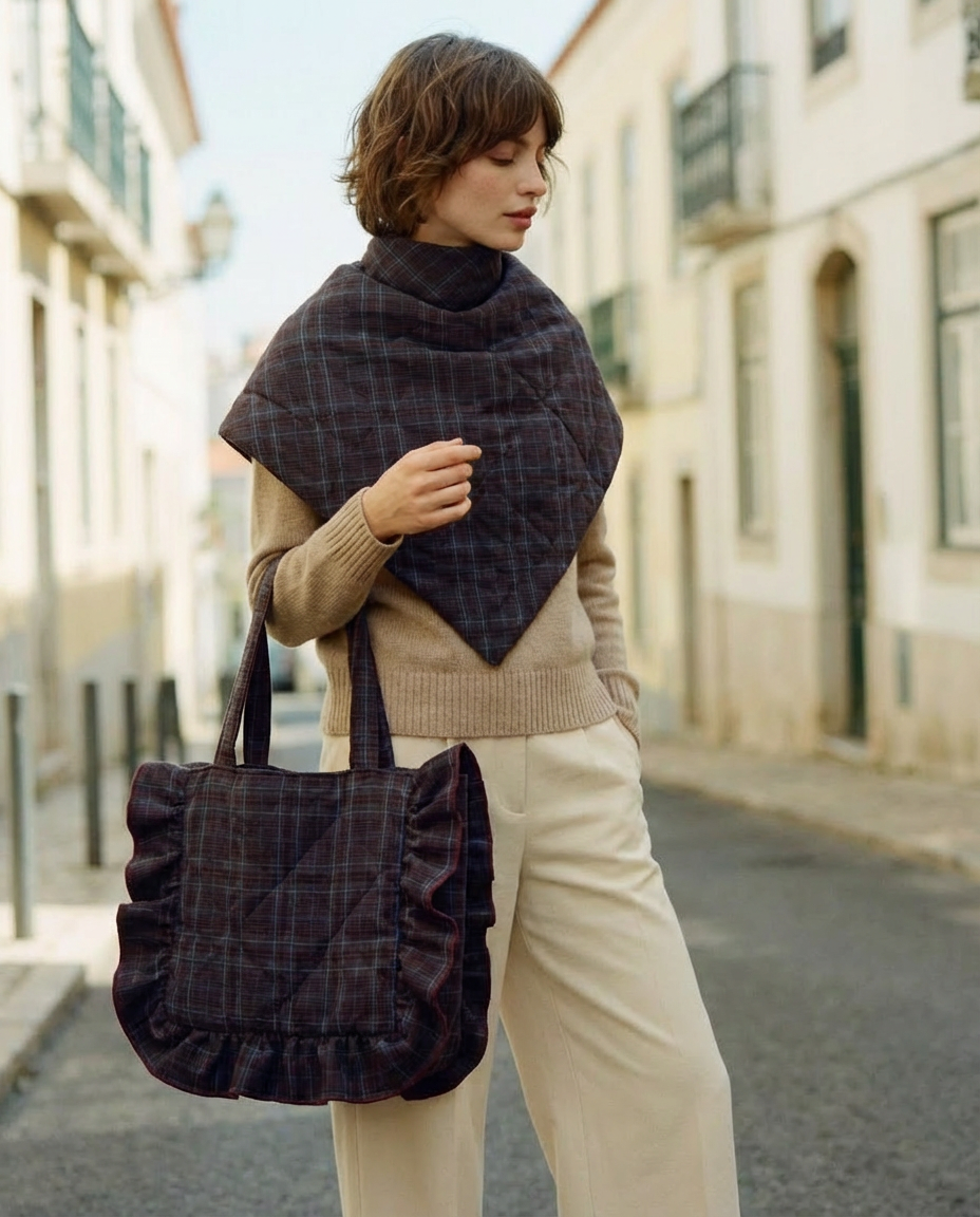 Pack Copenhagen marrón · Bolso y capa a conjunto