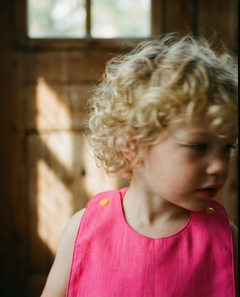 Babero reversible fucsia