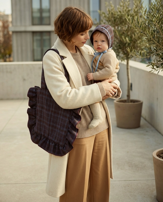 Pack mamá & bebé bonnet y bolso Copenhagen marrón