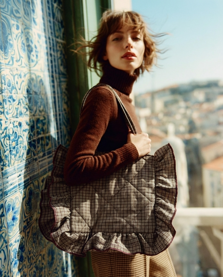 Pack mamá & bebé · Bonnet, bandana, muselina y bolso Copenhagen caqui