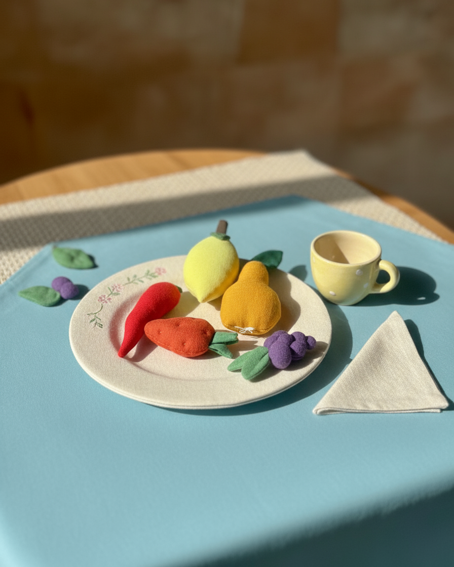 Juguete de tela FRUTAS PICANTES (4 unidades)