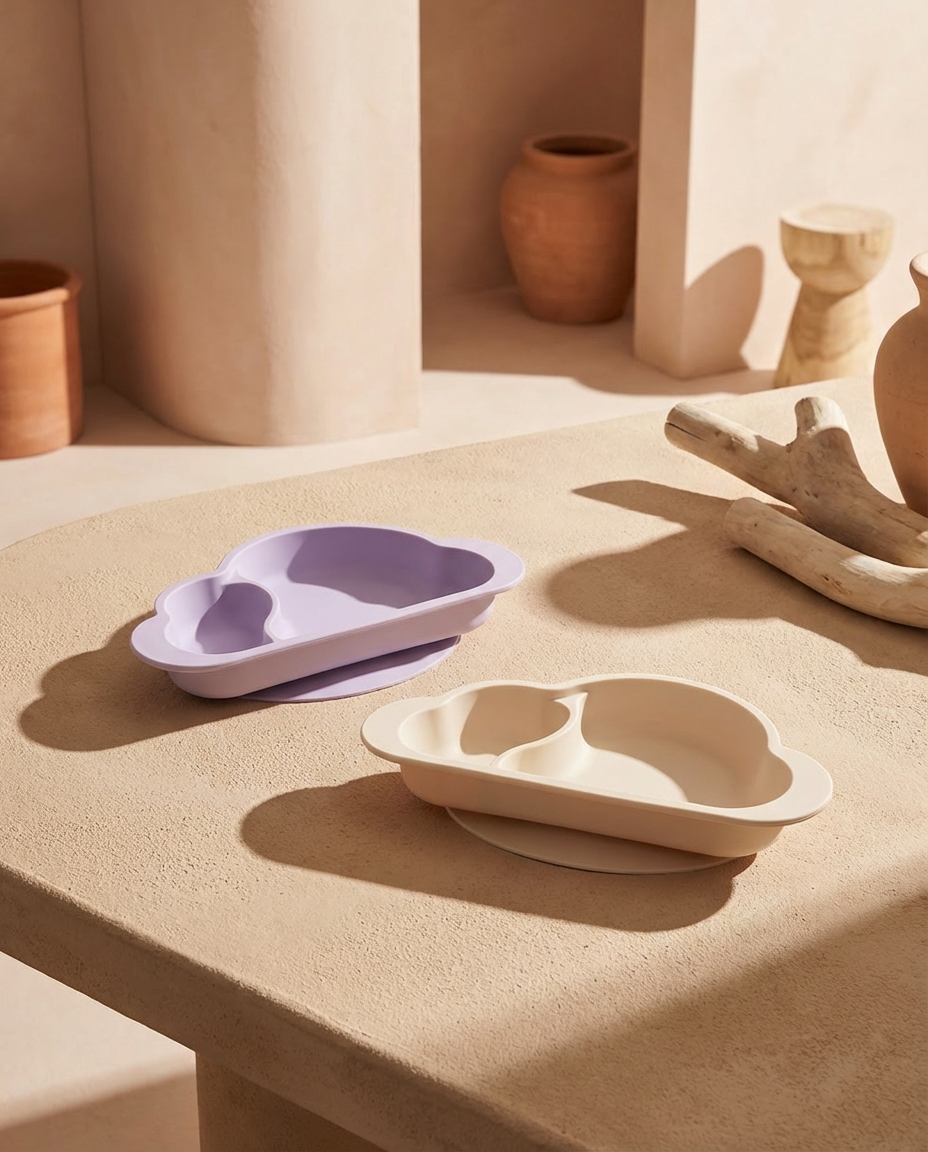 Plato nube de silicona con ventosa (disponible en 3 colores)