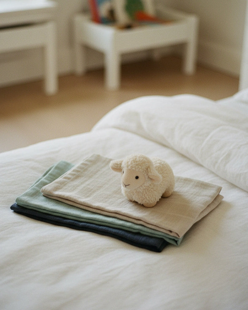 Pack 3 muselinas de algodón orgánico (disponible en 2 colores)