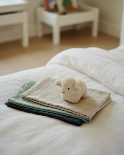 Pack 3 muselinas de algodón orgánico (disponible en 2 colores)