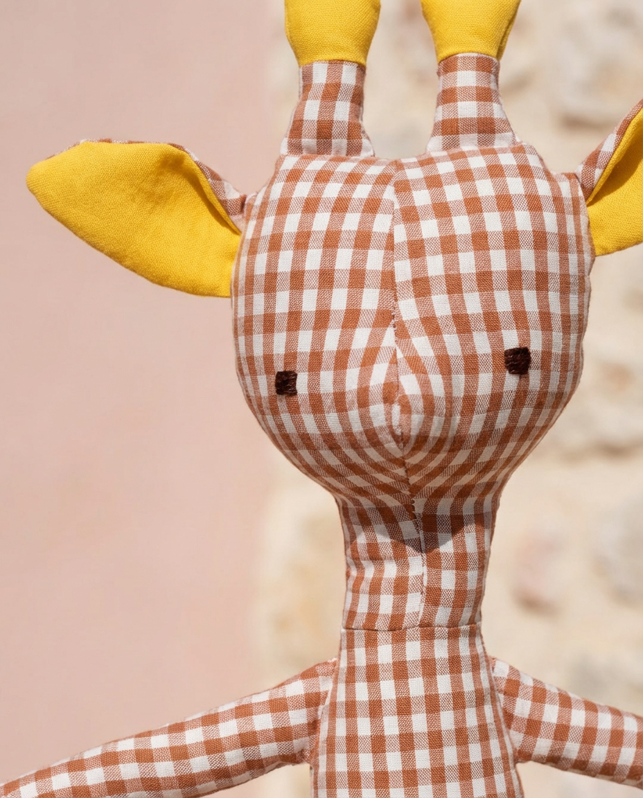 Large Theodora Giraffe – Vichy Special Edition 🦒✨ 