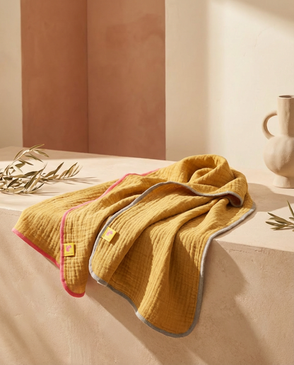 Pack 2 muselinas algodón orgánico CURRY