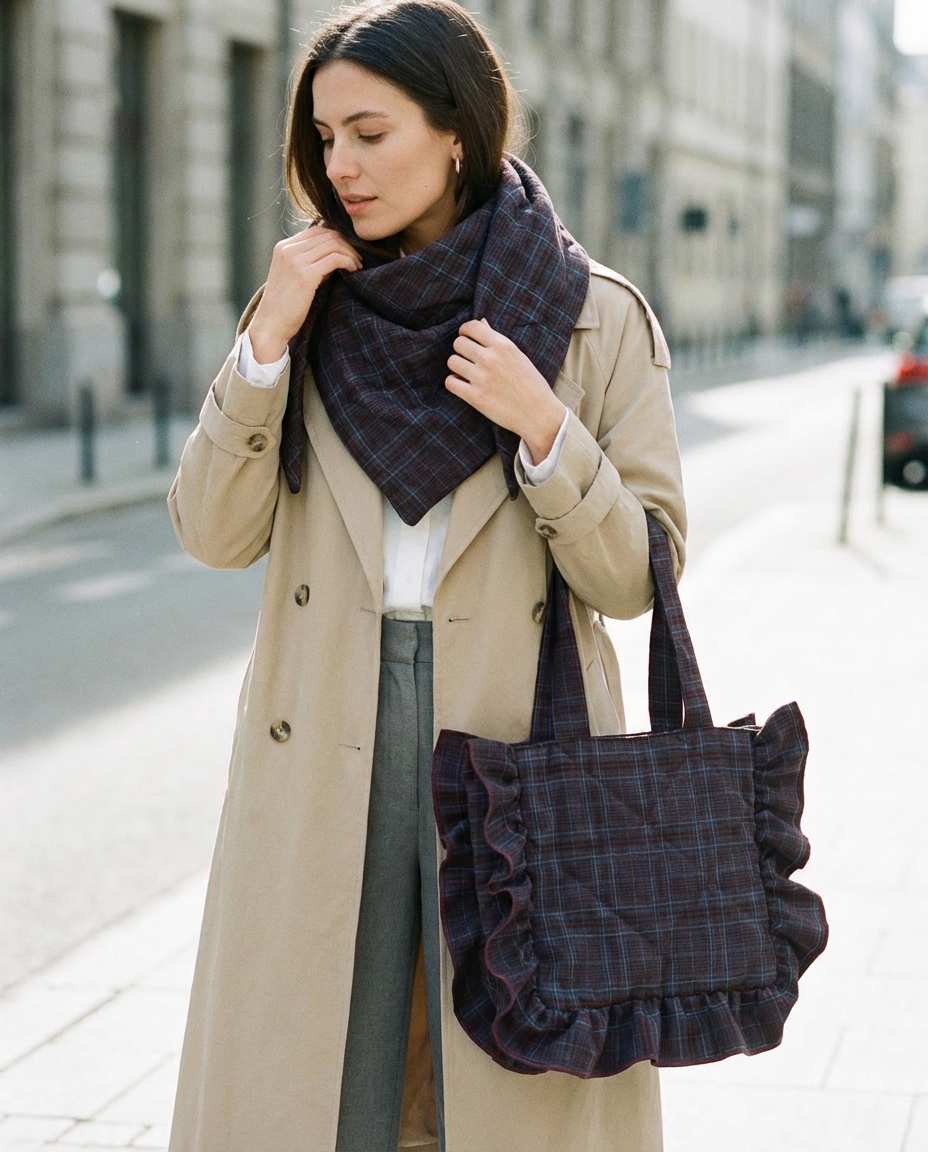 Pack Copenhagen marrón · Bolso y capa a conjunto