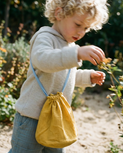 Bolsita multiusos ROMA curry asas azul