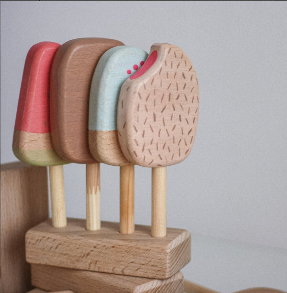 Juguete de madera "Helados"