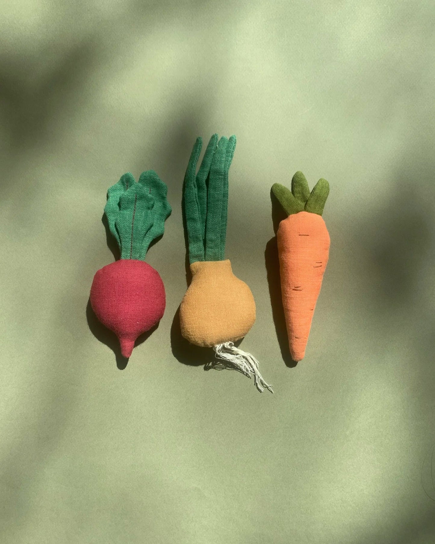 Juguete de lino "Vegetales mini set" (3 unidades)