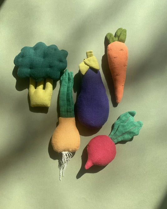 Juguete de lino "Vegetales maxi set" (5 unidades)