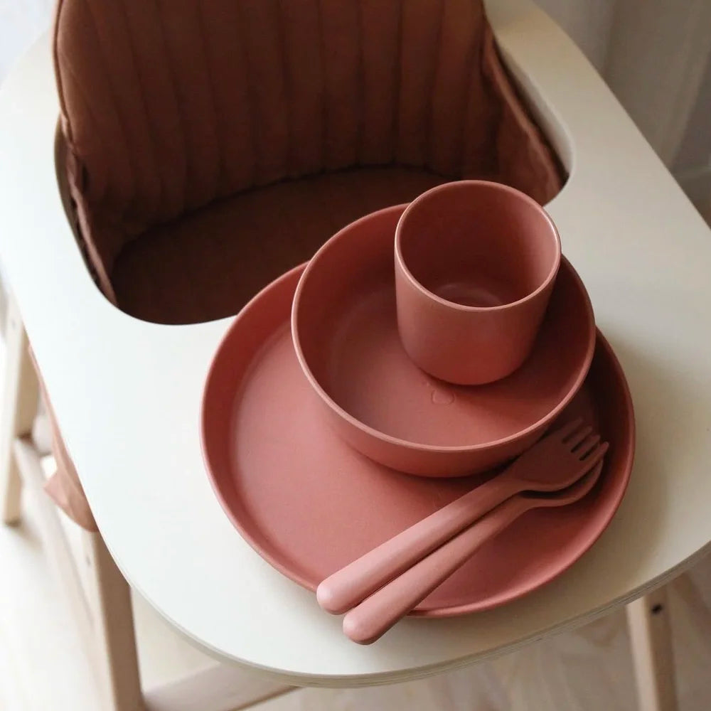 Vajilla de bambú (disponible en 5 colores)