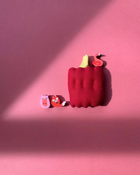 Juguete de tela PIMIENTO ROJO (1 unidad)