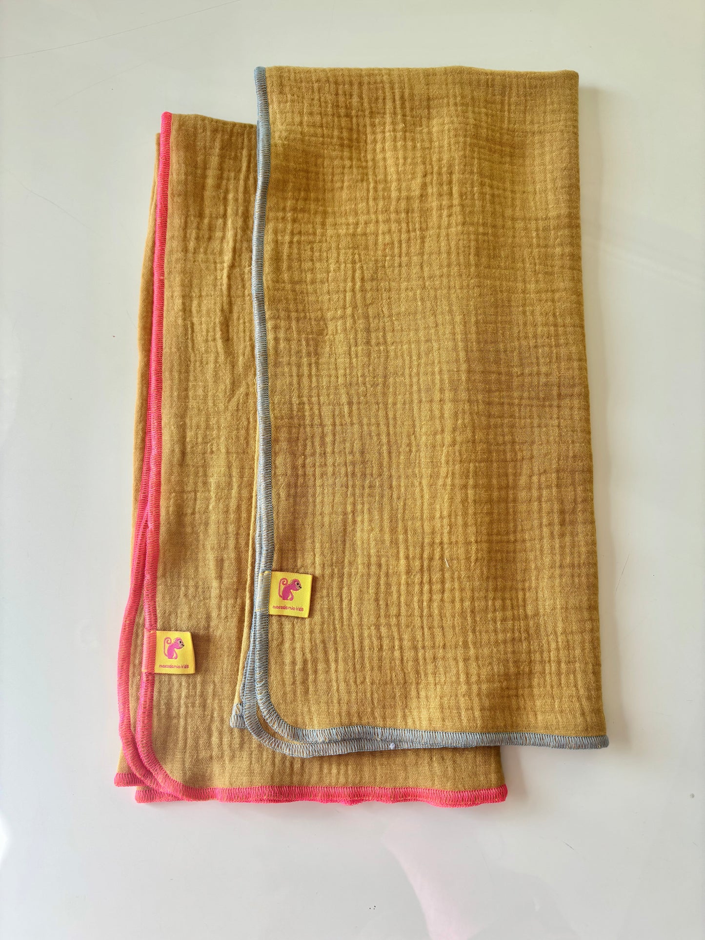 Pack 2 muselinas algodón orgánico CURRY