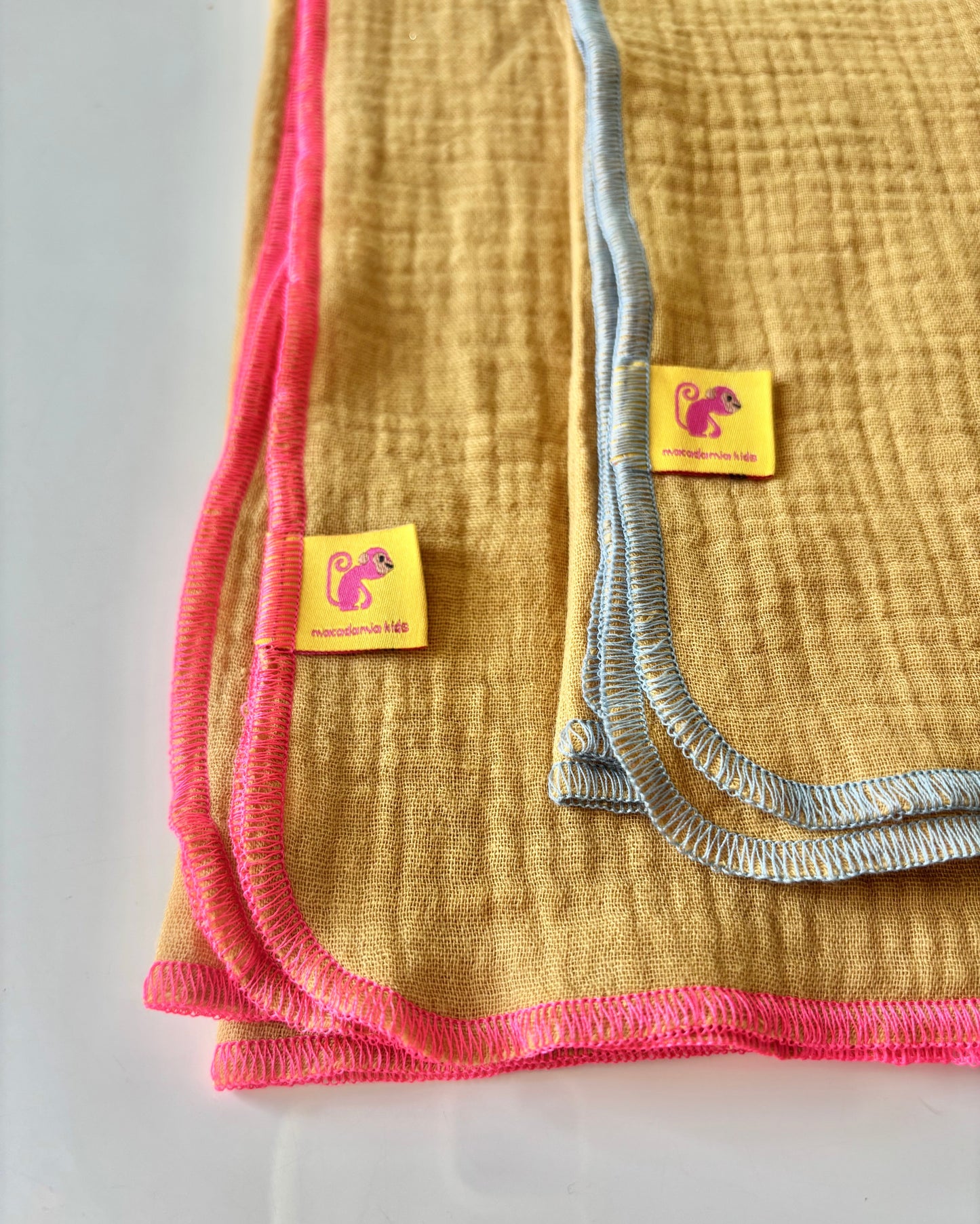 Pack 2 muselinas algodón orgánico CURRY