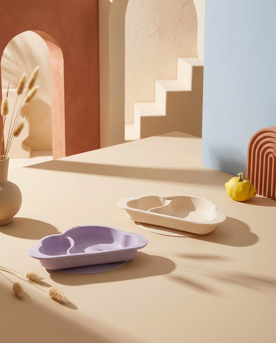 Plato nube de silicona con ventosa (disponible en 3 colores)