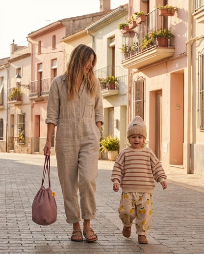 Bolsita multiusos ROMA malva empolvado