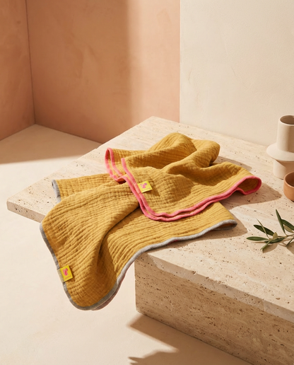 Pack 2 muselinas algodón orgánico CURRY