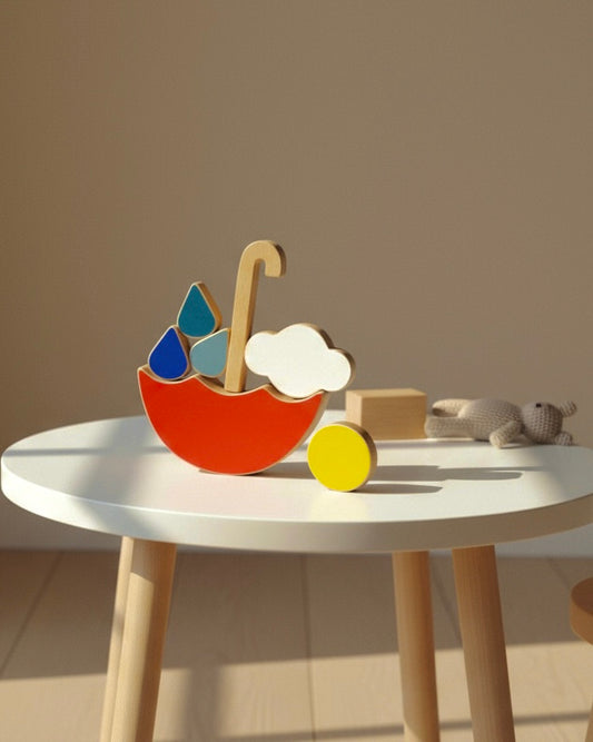 Juguete de madera Paraguas Rojo