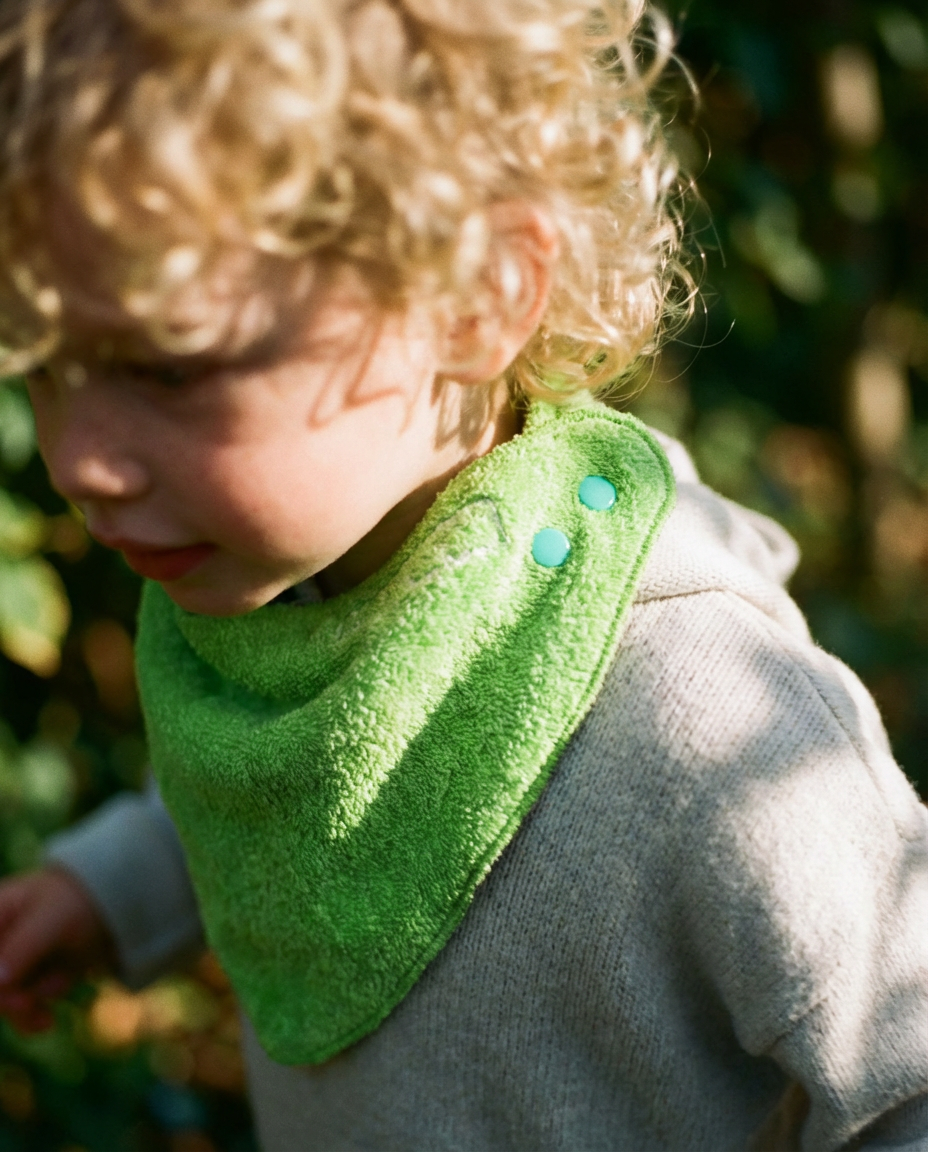 Cotton terry cloth bandana bib (available in 3 colors)