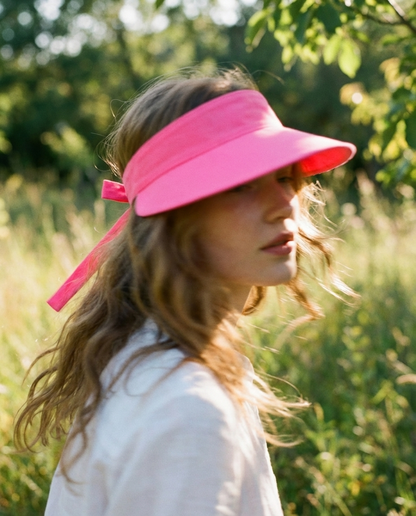 Visor with back bow (available in 2 colors)