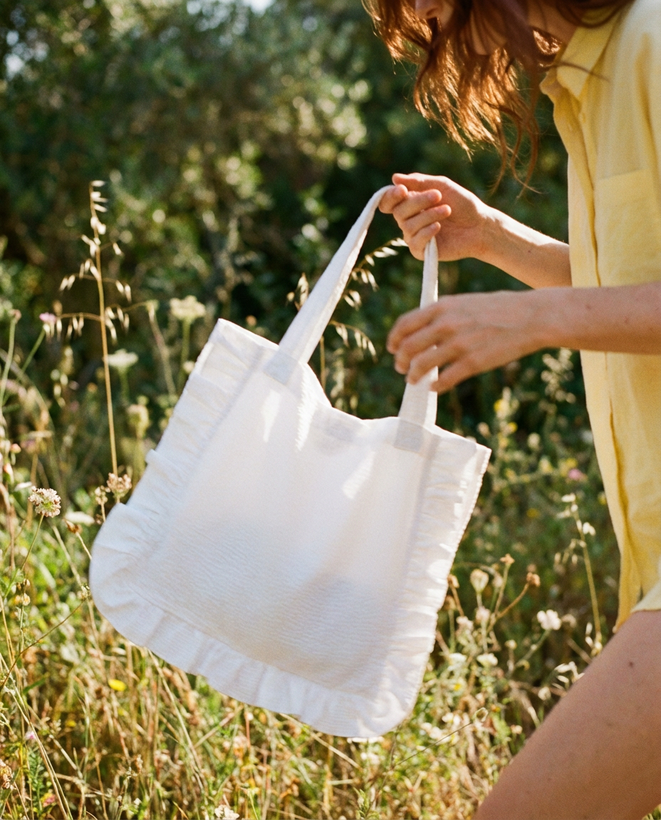Bossa tote bag amb volants