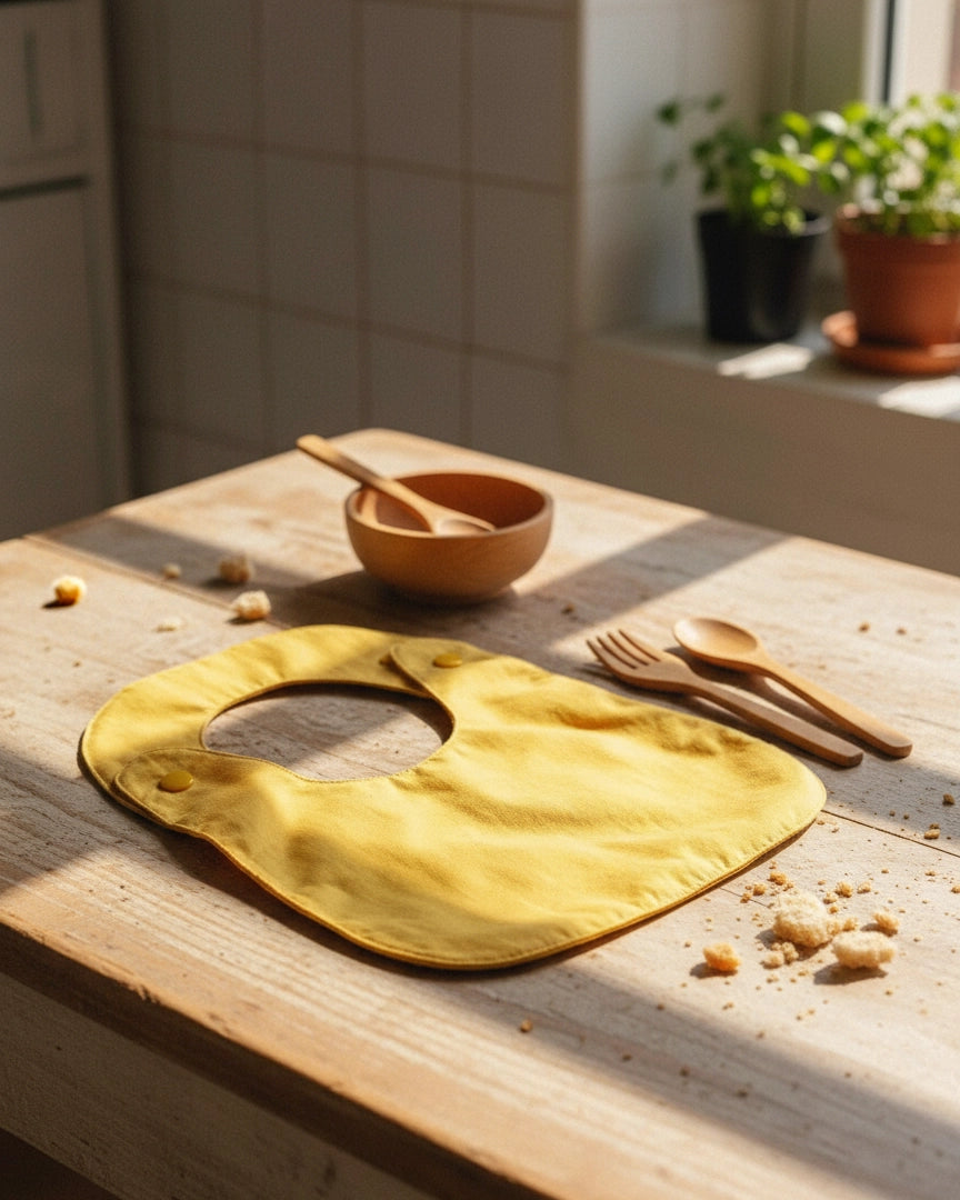 Babero reversible amarillo