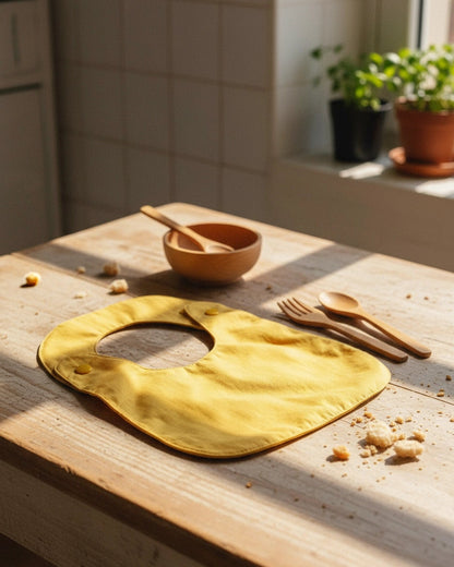 Babero reversible amarillo