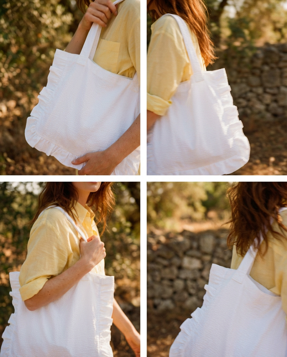 Bossa tote bag amb volants